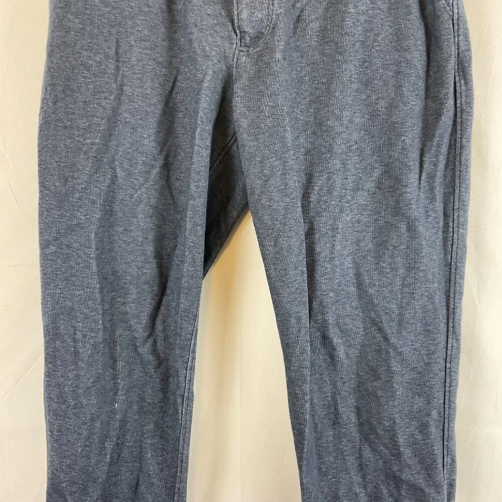 Raffi Men's Pull On Pants L Blue Pockets Tie Waist Straight Leg